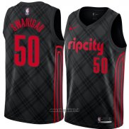 Maillot Portland Trail Blazers Caleb Swanigan No 50 Ville 2018 Noir