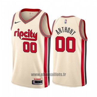 Maillot Portland Trail Blazers Carmelo Anthony No 00 Ville 2019-20 Cream