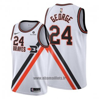 Maillot Portland Trail Blazers Paul George No 24 Ville 2019-20 Blanc