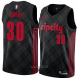 Maillot Portland Trail Blazers Seth Curry No 30 Ville 2018 Noir2