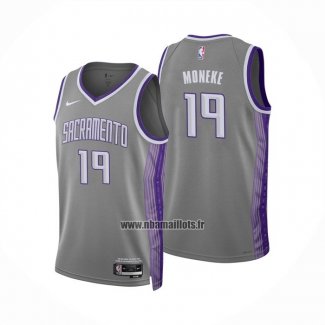 Maillot Sacramento Kings Chima Moneke NO 19 Ville 2022-23 Gris