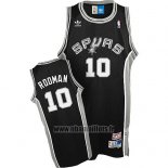 Maillot San Antonio Spurs Dennis Rodman No 10 Retro Noir
