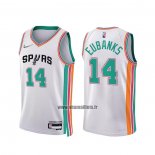 Maillot San Antonio Spurs Drew Eubanks NO 14 Ville 2021-22 Blanc