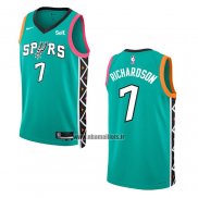 Maillot San Antonio Spurs Josh Richardson NO 7 Ville 2022-23 Vert