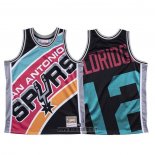 Maillot San Antonio Spurs Lamarcus Aldridge NO 12 Mitchell & Ness Big Face Noir