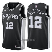 Maillot San Antonio Spurs Lamarcus Aldridge No 12 Icon 2017-18 Noir