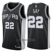 Maillot San Antonio Spurs Rudy Gay No 22 Icon 2017-18 Noir