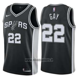 Maillot San Antonio Spurs Rudy Gay No 22 Icon 2017-18 Noir