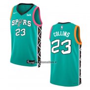 Maillot San Antonio Spurs Zach Collins NO 23 Ville 2022-23 Vert
