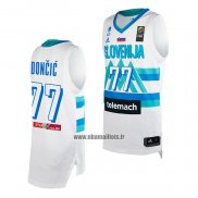 Maillot Slovenia Luka Doncic NO 77 Tokyo 2021 Blanc2