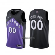 Maillot Tornto Raptors Personnalise Earned 2020-21 Noir Volet