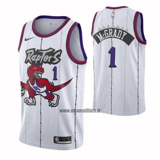 Maillot Tornto Raptors Tracy McGrady NO 1 Classic Edition Blanc