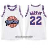 Maillot Tune Squad Bill Murray No 22 Blanc