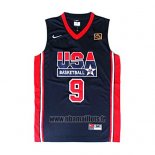 Maillot USA 1992 Michael Jordan No 9 Noir