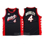 Maillot USA 1996 Charles Barkley No 4 Noir