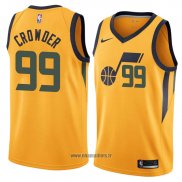 Maillot Utah Jazz Jae Crowder No 99 Statement 2018 Jaune