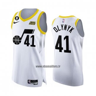 Maillot Utah Jazz Kelly Olynyk NO 41 Association Authentique 2022-23 Blanc