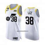 Maillot Utah Jazz Saben Lee NO 38 Association Authentique 2022-23 Blanc