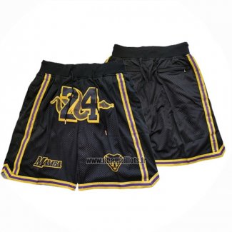 Short Los Angeles Lakers Kobe Bryant 24 Mamba Noir