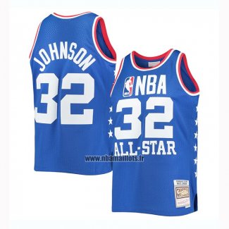 Maillot All Star 1985 Magic Johnson No 32 Bleu