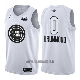 Maillot All Star 2018 Detroit Pistons Andre Drummond No 0 Blanc