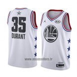 Maillot All Star 2019 Golden State Warriors Kevin Durant No 35 Blanc