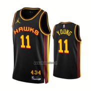 Maillot Atlanta Hawks Trae Young NO 11 Statement 2022-23 Noir