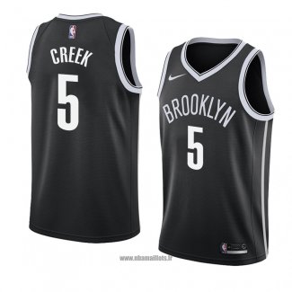 Maillot Brooklyn Nets Mitch Creek No 5 Icon 2018 Noir