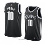 Maillot Brooklyn Nets Theo Pinson No 10 Icon 2018 Noir