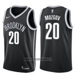 Maillot Brooklyn Nets Timofey Mozgov No 20 Icon 2017-18 Noir