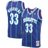 Maillot Charlotte Hornets Alonzo Mourning NO 33 Mitchell & Ness Volet
