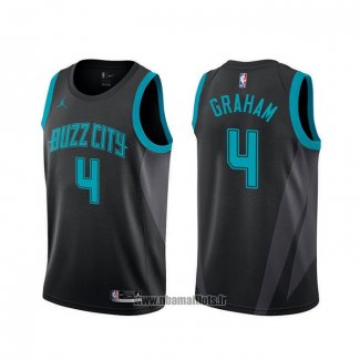 Maillot Charlotte Hornets Devonte' Graham NO 4 Ville Noir