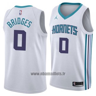 Maillot Charlotte Hornets Miles Bridges No 0 Association 2018 Blanc