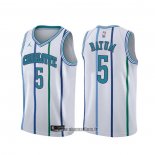 Maillot Charlotte Hornets Nicolas Batum NO 5 Classic Blanc