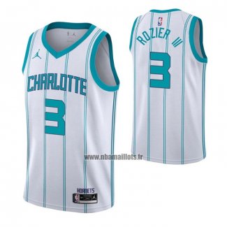 Maillot Charlotte Hornets Terry Rozier III NO 3 Association 2020-21 Blanc