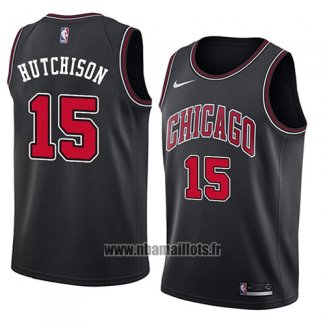 Maillot Chicago Bulls Chandler Hutchison No 15 Statement 2018 Noir