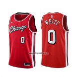 Maillot Chicago Bulls Coby White NO 0 Ville 2021-22 Rouge