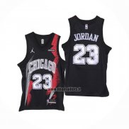 Maillot Chicago Bulls Michael Jordan NO 23 Fashion Royalty Noir