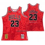 Maillot Chicago Bulls Michael Jordan NO 23 Mitchell & Ness Hebru Brantley Rouge