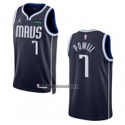 Maillot Dallas Mavericks Dwight Powell NO 7 Statement 2022-23 Bleu