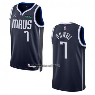 Maillot Dallas Mavericks Dwight Powell NO 7 Statement 2022-23 Bleu