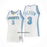 Maillot Denver Nuggets Allen Iverson NO 3 Mitchell & Ness 2006-07 Blanc