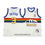 Maillot Denver Nuggets Allen Iverson No 3 Retro Blanc