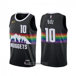 Maillot Denver Nuggets Bol Bol NO 10 Ville Noir