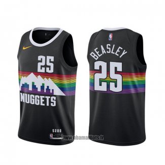 Maillot Denver Nuggets Malik Beasley NO 25 Ville 2019-20 Noir