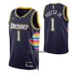 Maillot Denver Nuggets Michael Porter JR. NO 1 Ville 2021-22 Bleu