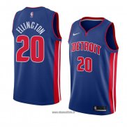 Maillot Detroit Pistons Wayne Ellington No 20 Icon 2018 Bleu