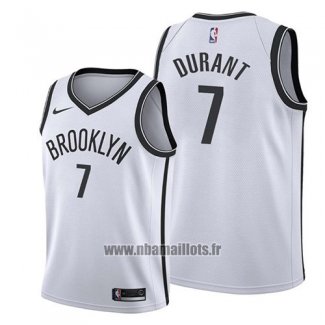 Maillot Enfant Brooklyn Nets Kevin Durant No 7 Association 2019 Blanc