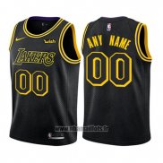 Maillot Enfant Los Angeles Lakers Personnalise 2017-18 Noir