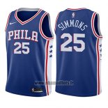 Maillot Enfant Philadelphia 76ers Ben Simmons No 25 Icon 2017-18 Bleu